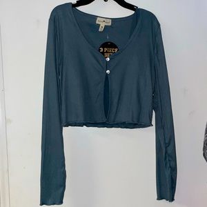 Blue 3 piece set Derek heart